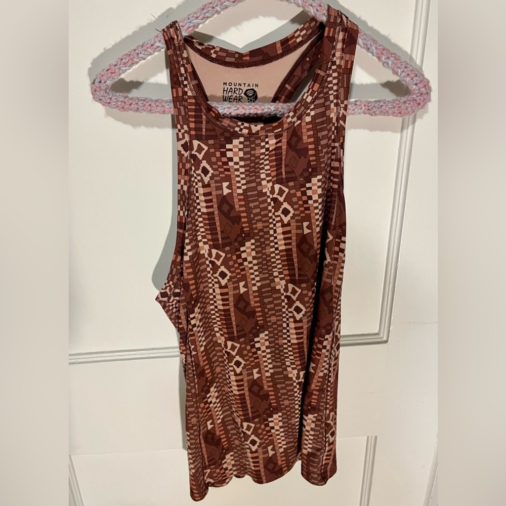 Mountain Hardwear Women's Geometric Brown Tank Top